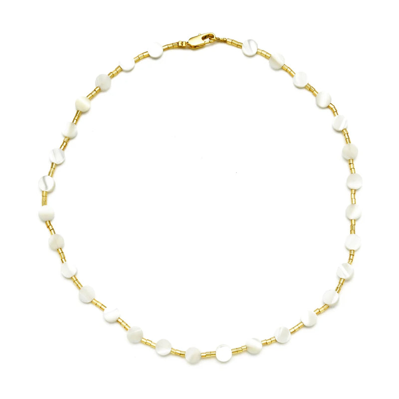 Bohemia Shell Stone Pearl Seed Beads Choker Necklace Women Sweet Collar Jewelry