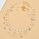 Bohemia Shell Stone Pearl Seed Beads Choker Necklace Women Sweet Collar Jewelry