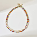 Bohemia Natural Pearl Beads Choker Necklace Women