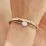 Bohemian Beads Pearl Bracelet Vintage Bangles for Women