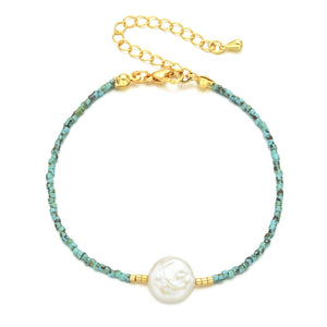 Bohemian Beads Pearl Bracelet Vintage Bangles for Women