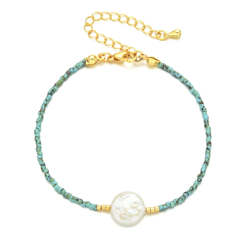 Bohemian Beads Pearl Bracelet Vintage Bangles for Women