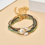 Bohemian Beads Pearl Bracelet Vintage Bangles for Women