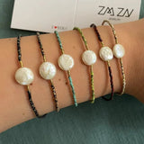 Bohemian Beads Pearl Bracelet Vintage Bangles for Women