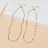 Bohemian Collares Chain Necklace Women Choker Natural Stone Beads Jewelry