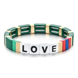 Bohemian Elastic Stretch Bangle Cuff Metal Bead Bracelet