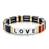Bohemian Elastic Stretch Bangle Cuff Metal Bead Bracelet