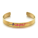 Colorful Boho Cuff Bracelet Stainless Steel Bangle