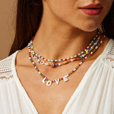 Colorfur Beadtales Liuli Glass Flower Loose Spacer Beads Necklaces