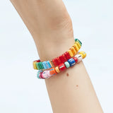 Boho Rainbow Tila Bead Bracelet Women Jewelry