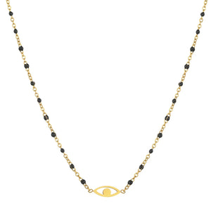 Boho Evil Eye Necklace for Women Girls Stainless Steel Clavicle Chain