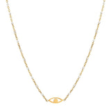 Boho Evil Eye Necklace for Women Girls Stainless Steel Clavicle Chain