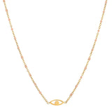Boho Evil Eye Necklace for Women Girls Stainless Steel Clavicle Chain