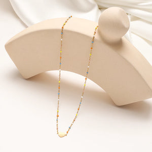 Heart Necklace Stainless Steel Choker Jewelry