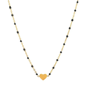 Heart Necklace Stainless Steel Choker Jewelry