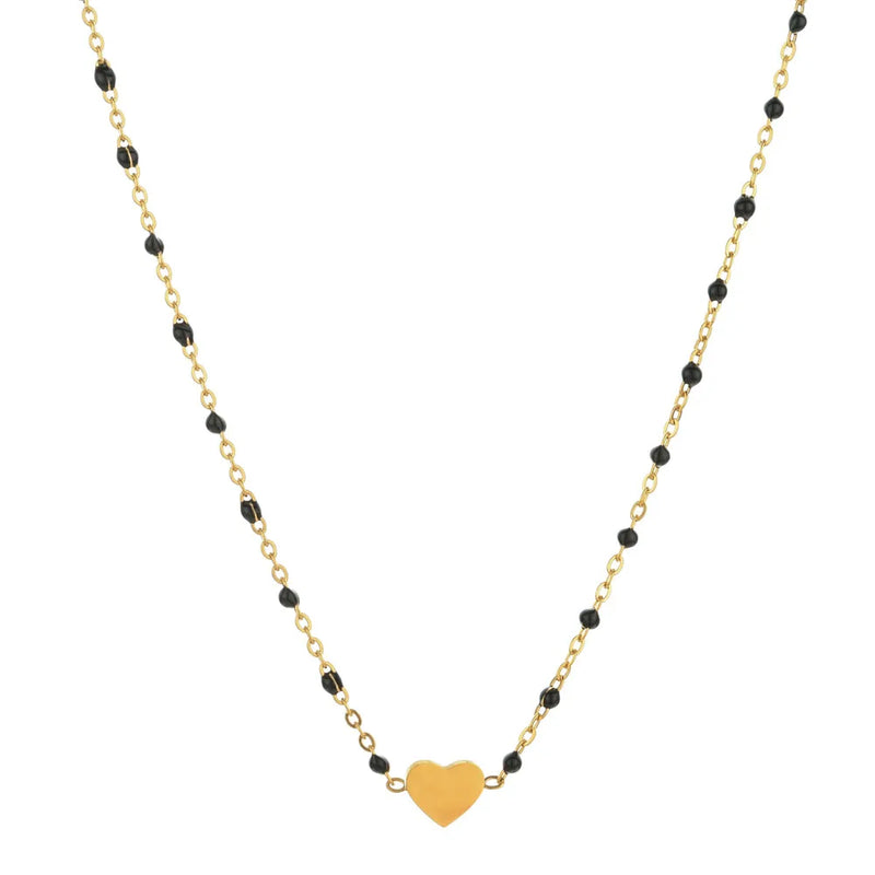 Heart Necklace Stainless Steel Choker Jewelry