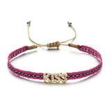 CZ LOVE Charm Bracelet Copper Initial Ribbon Chain Women Jewelry