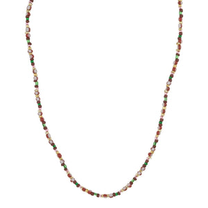 Colorful Rice Beads Strand Necklaces Love Red Glass Bead Choker