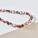Colorful Rice Beads Strand Necklaces Love Red Glass Bead Choker