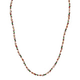 Colorful Rice Beads Strand Necklaces Love Red Glass Bead Choker
