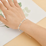 Bohemian Daisy Flower Beaded Bracelet Colorful Stretch Bangle
