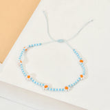 Bohemian Daisy Flower Beaded Bracelet Colorful Stretch Bangle