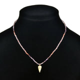 Lapis Lazuli Quartz Pendant Choker Necklace for Girls