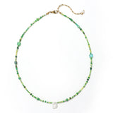Stainless Steel Seed Beads Initial Chokers Shell Letter Pendant Name Necklace