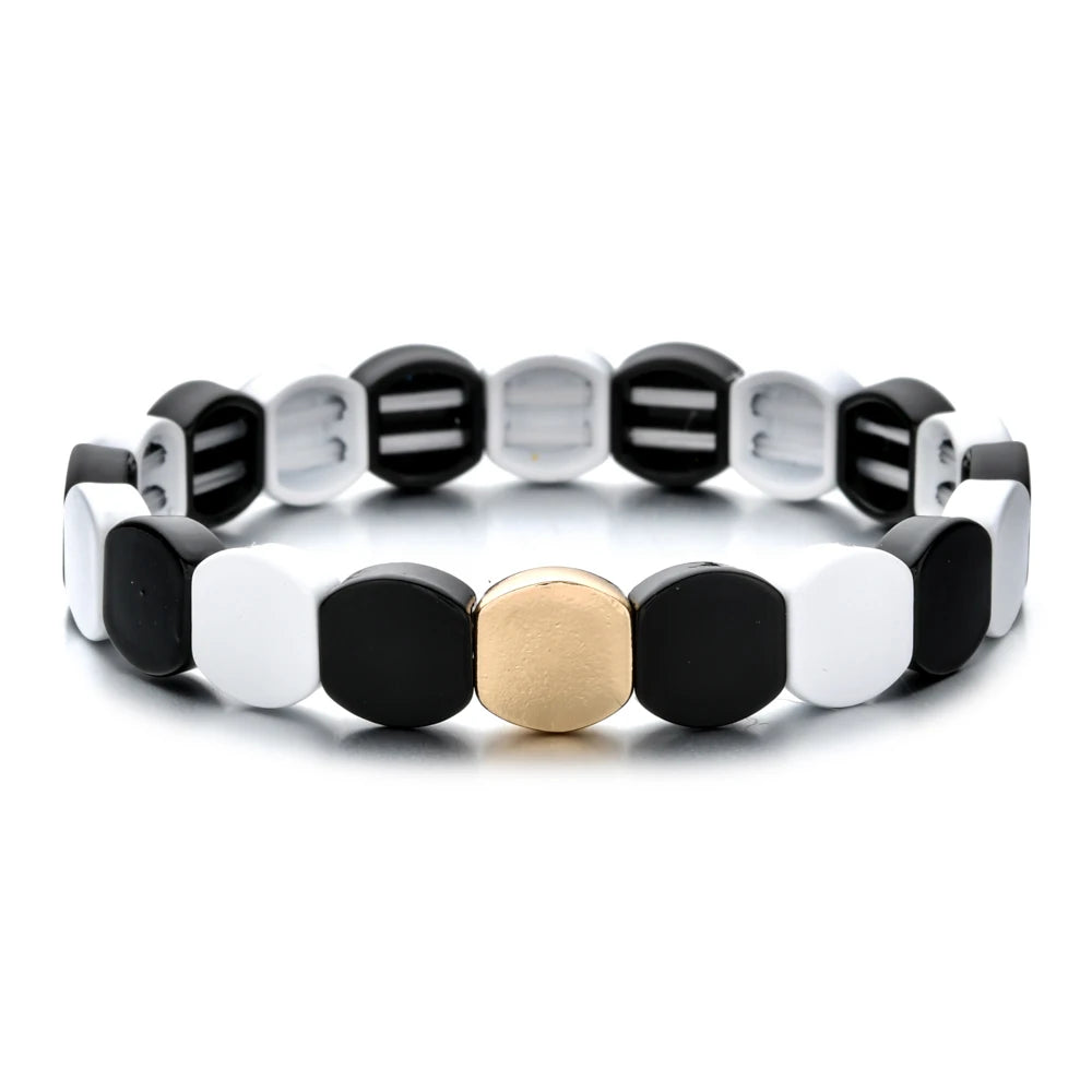 Colorful Enamel Beads Bracelet Y2K Bangle