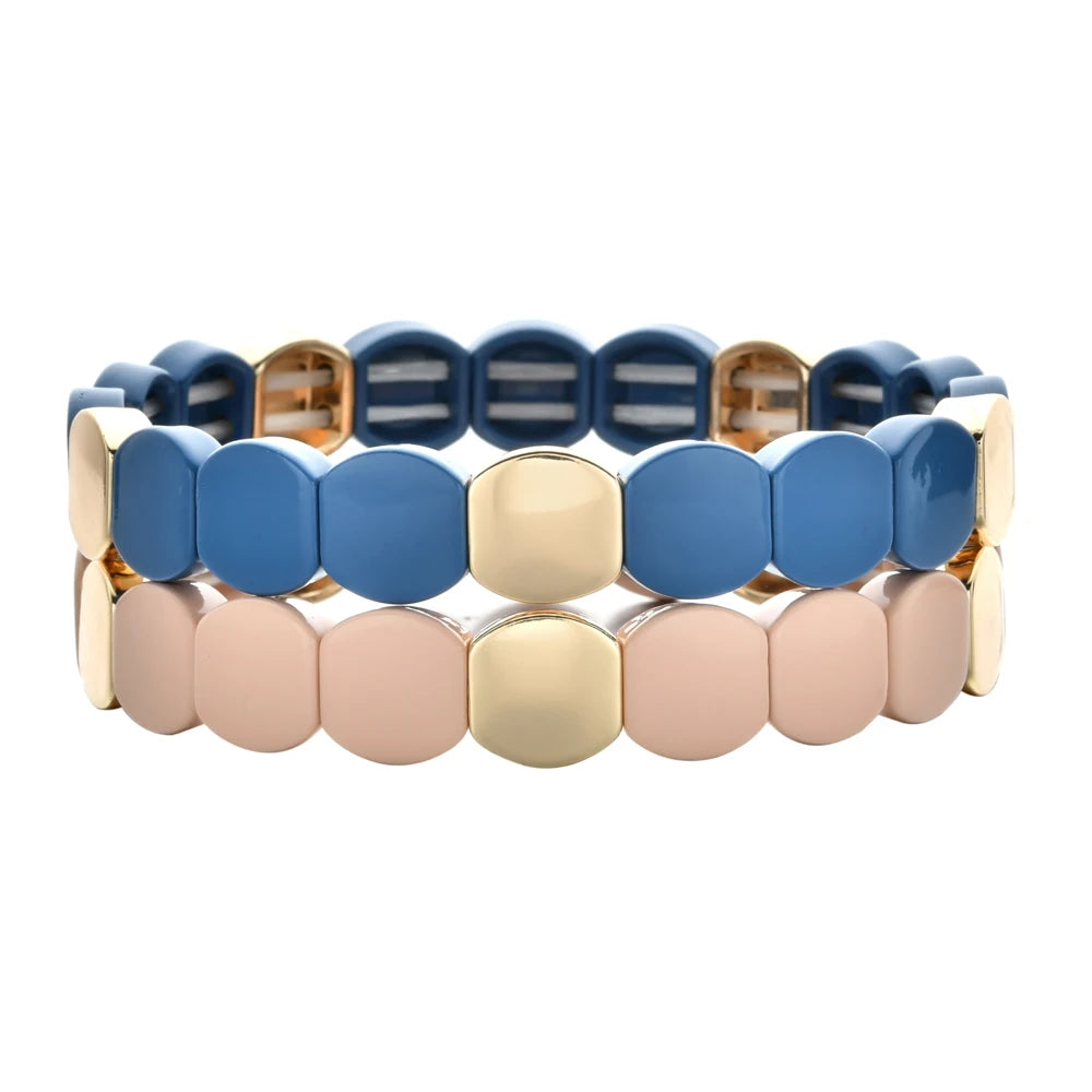 Colorful Enamel Beads Bracelet Y2K Bangle