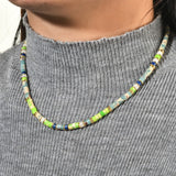 Vintage Collar Choker Necklace Ethnic Party Jewelry Natural Stone Beaded