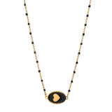 Pink Peach Heart Pendant Necklace for Women