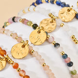 Pink Quartz Charm Bracelet for Women Crystal Beads Jewelry