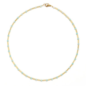 Boho Natural Stone Choker Healing Necklace Crystal Agates Tiny Beads