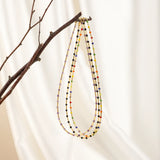 Boho Natural Stone Choker Healing Necklace Crystal Agates Tiny Beads