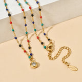 Stainless Steel Crystal Zirconia Clavicle Chain Necklace