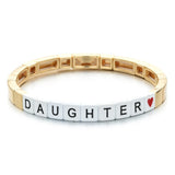 Family Bracelet Metal Stone Bracelets for Women Jewelry