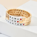 Family Bracelet Metal Stone Bracelets for Women Jewelry