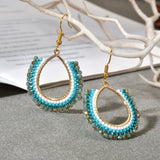Colorful Seed Glass Rice Bead Earrings for Women