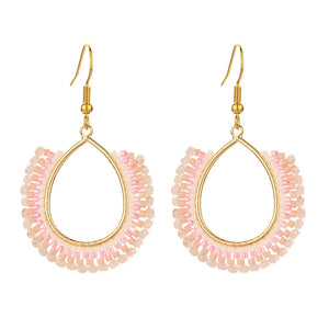 Colorful Seed Glass Rice Bead Earrings for Women