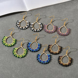 Colorful Seed Glass Rice Bead Earrings for Women