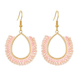 Colorful Seed Glass Rice Bead Earrings for Women