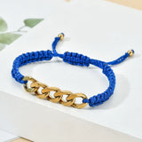 Vintage 18k Plated Cuban Chain Bracelet Stainless Steel Women Men