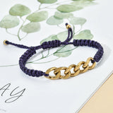 Vintage 18k Plated Cuban Chain Bracelet Stainless Steel Women Men