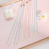 Mother of Pearl Choker Necklace for Women Heart Pendant Neck Jewelry