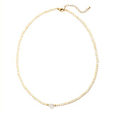 Mother of Pearl Choker Necklace for Women Heart Pendant Neck Jewelry