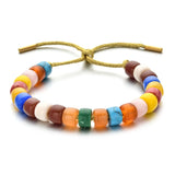 Natural Stone Beaded Bracelet Rainbow Beads Boho