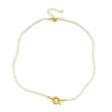 Boho Pearl Beaded Choker Necklace for Women