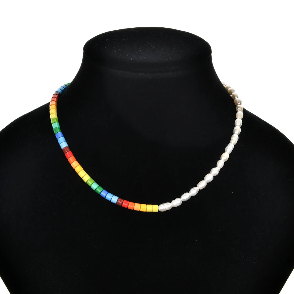 Vintage Pearl Choker Necklace Women