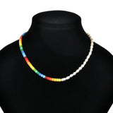 Vintage Pearl Choker Necklace Women